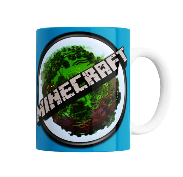 Taza de Cerámica Minecraft Mundo Verde