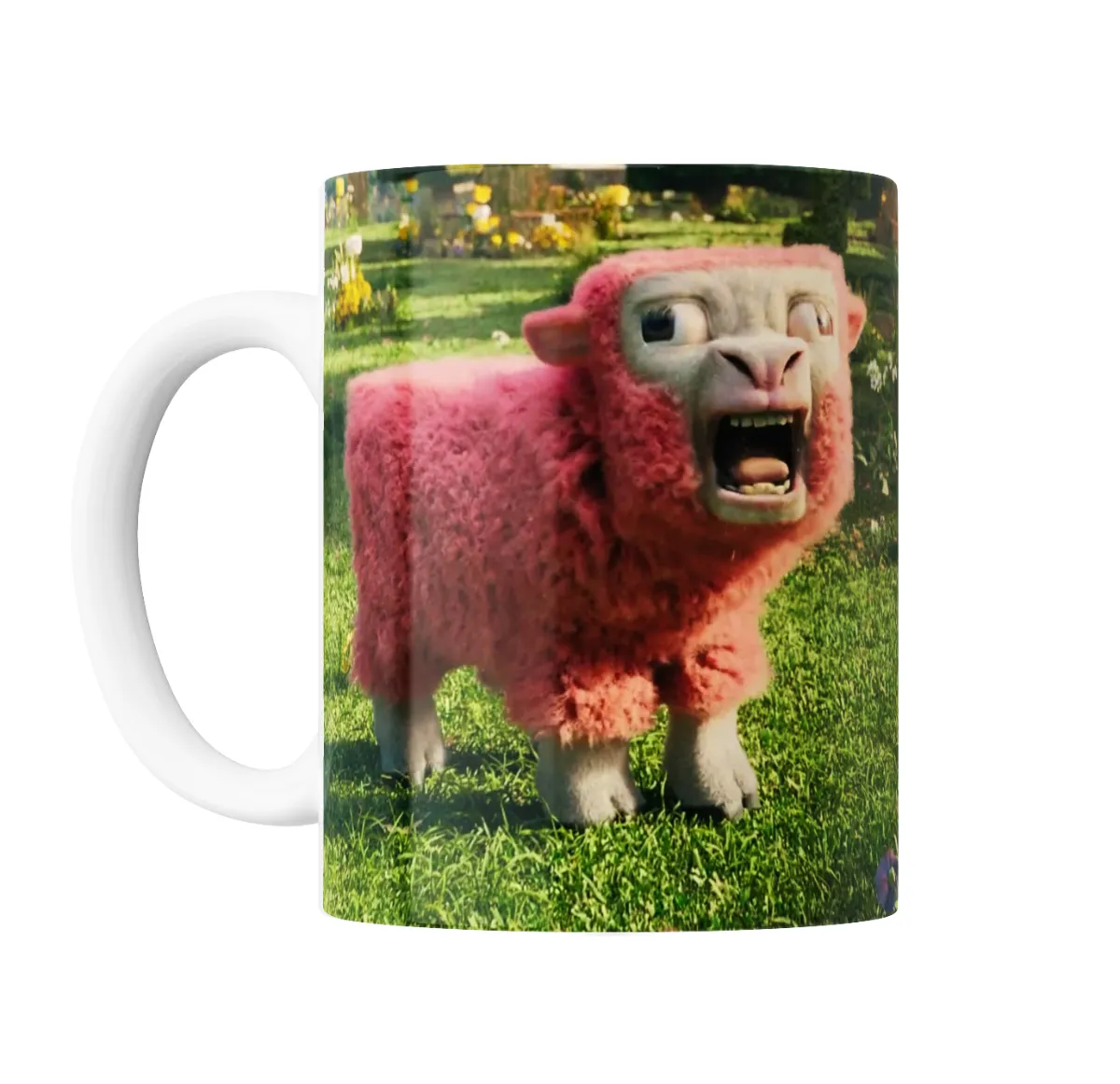 Taza de Cerámica Minecraft Oveja Rosa Gritando - vista 2