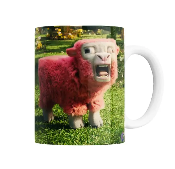 Taza de Cerámica Minecraft Oveja Rosa Gritando