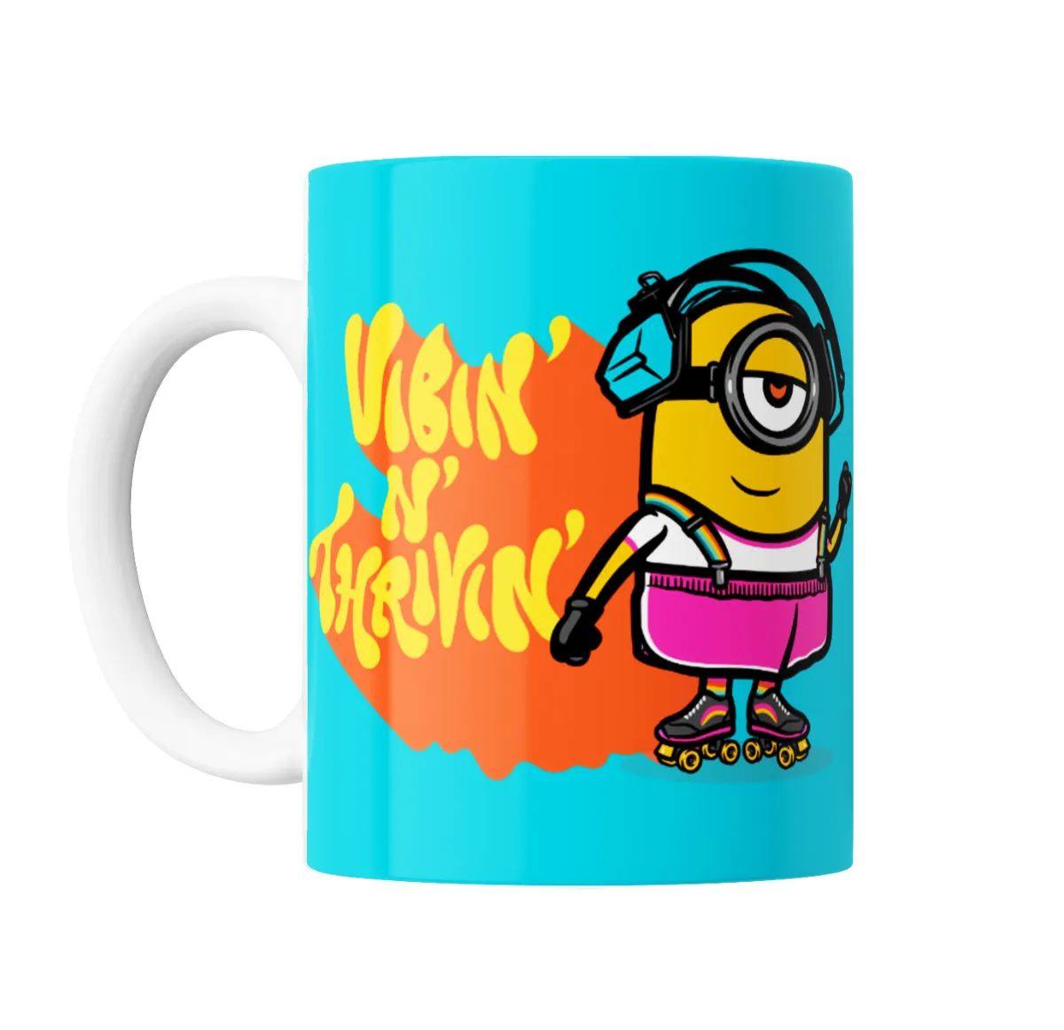 Taza de Cerámica Minion Vibin n Thrivin Patinador - vista 2