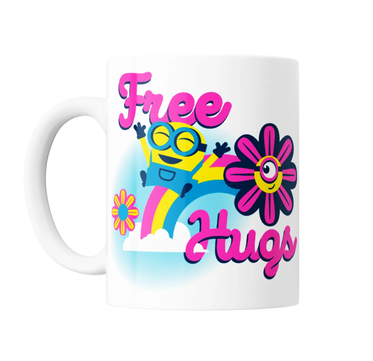 Taza de Cerámica Minions Free Hugs Arcoíris - vista 2