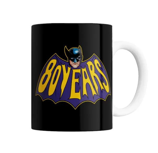 Taza de Cerámica Batman 80 Years Logo Clásico