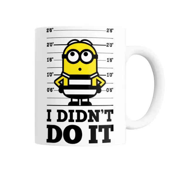 Taza de Cerámica Minions Mugshot I Didn't Do It
