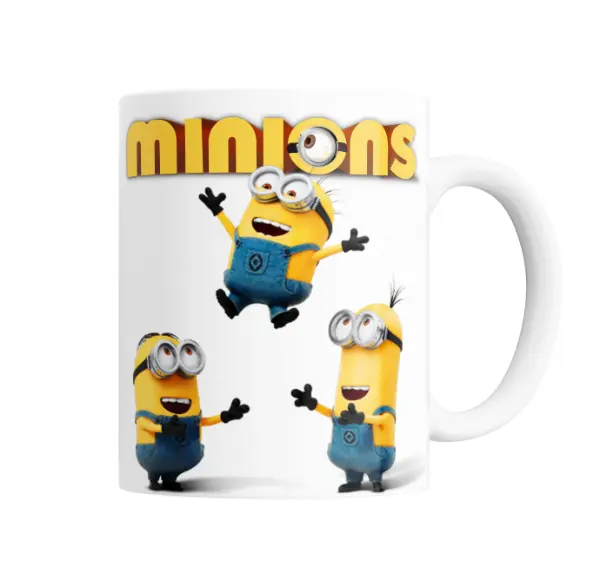 Taza de Cerámica Minions Tres Minions Saltando