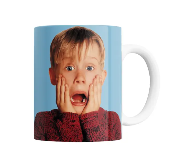 Taza de Cerámica Mi Pobre Angelito Kevin Grito Manos en la Cara