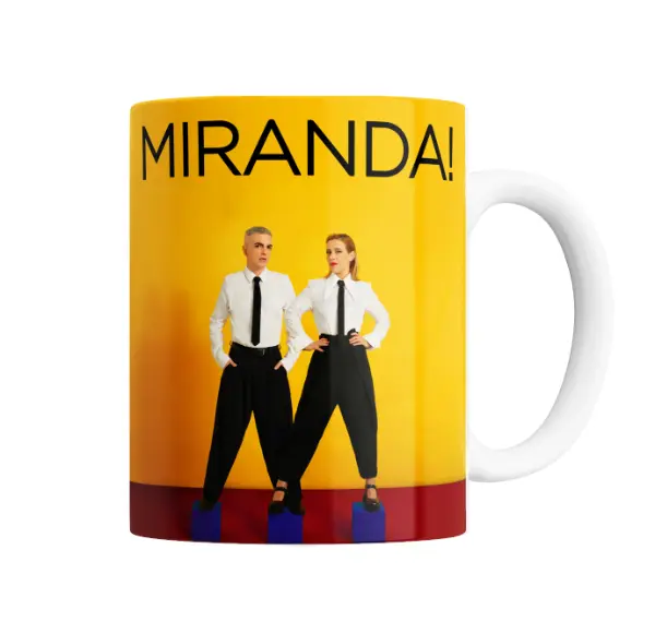 Taza de Cerámica Miranda! Dúo Fondo Amarillo