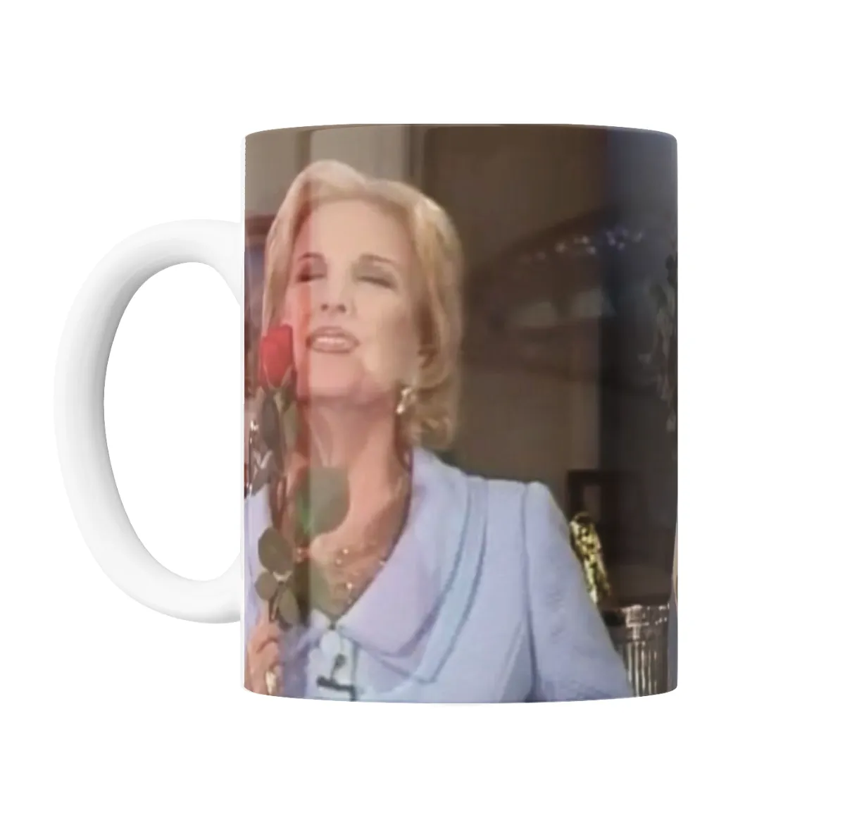 Taza de Cerámica Mirtha Legrand con Rosa Roja - vista 2