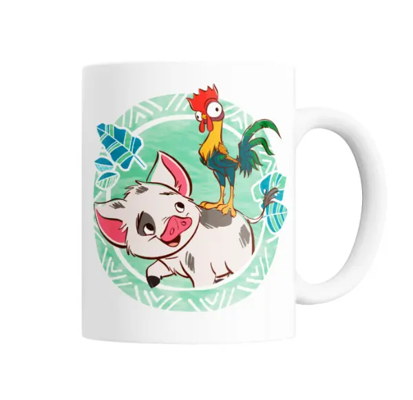 Taza de Cerámica Moana Pua y Heihei