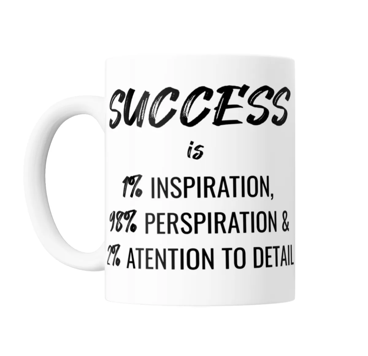 Taza de Cerámica Modern Family Success 1% Inspiration 98% Perspiration 2% Attention to Detail - vista 2