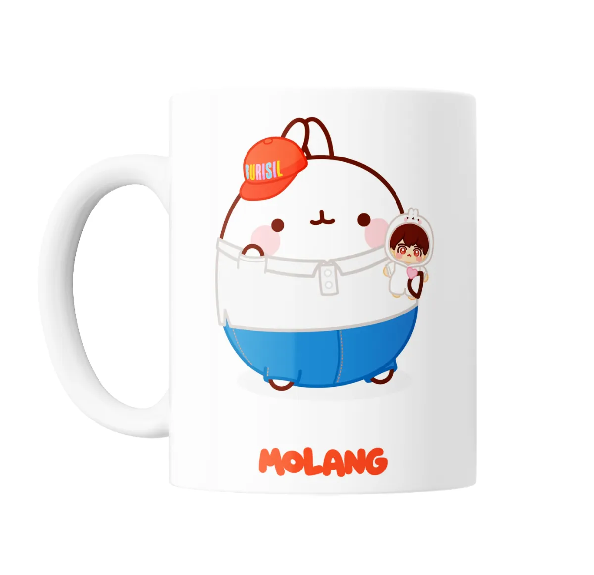 Taza de Cerámica Molang con Gorra Burisil y Amigo Conejo - vista 2