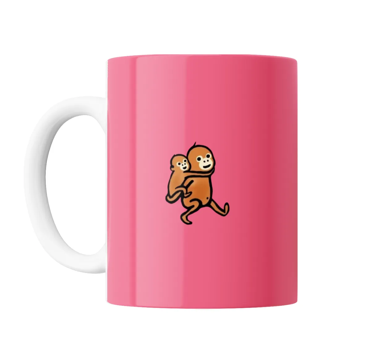 Taza de Cerámica Monos Monitos Mono con Cría a Cuestas - vista 2