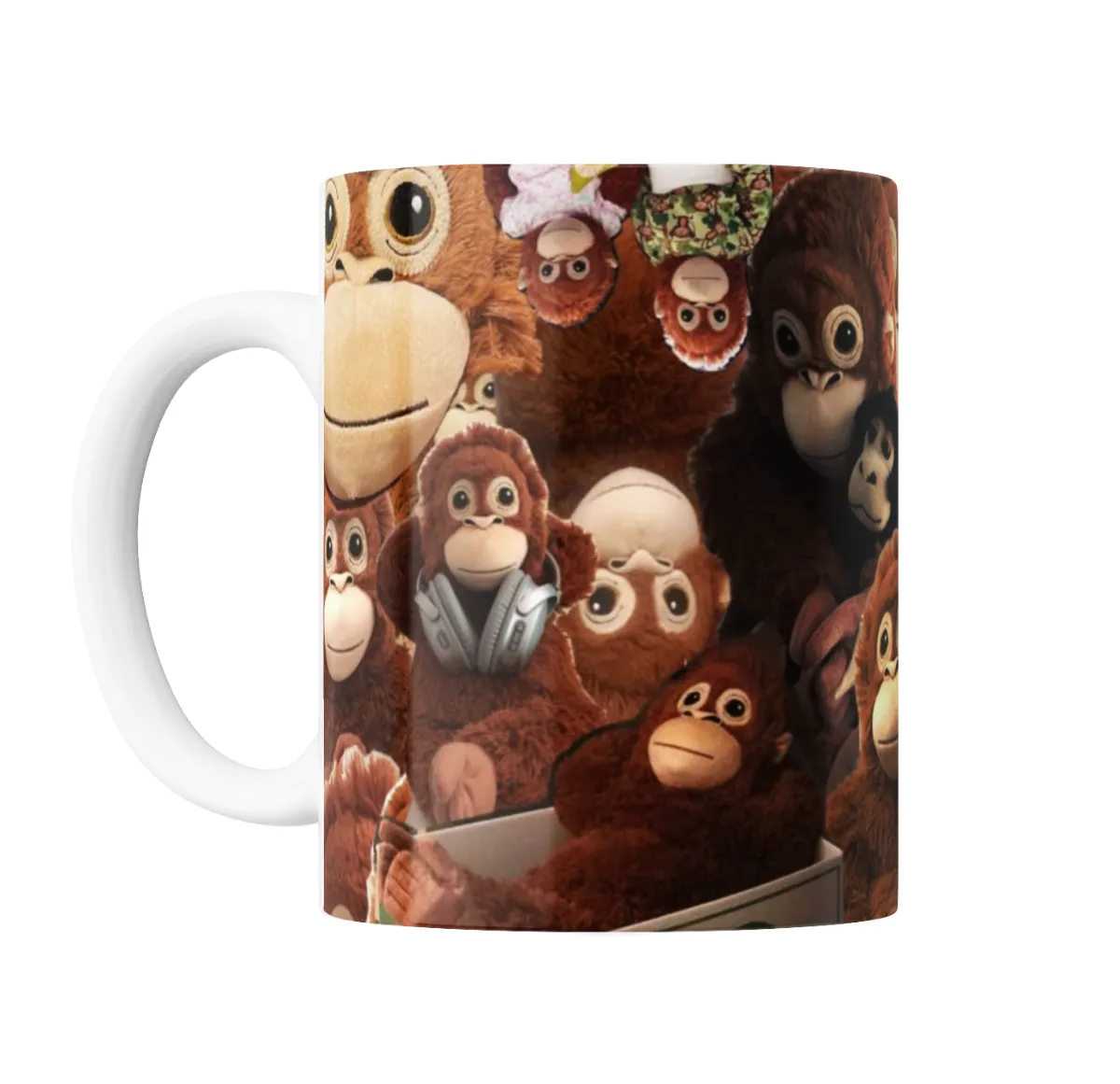 Taza de Cerámica Monos Peluches Apilados - vista 2