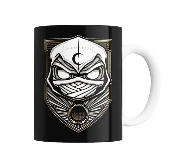 Taza de Cerámica Moon Knight Máscara Escudo