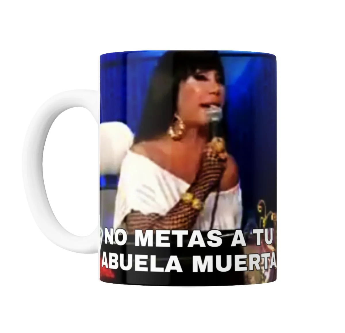 Taza de Cerámica Moria Casán No metas a tu abuela muerta - vista 2