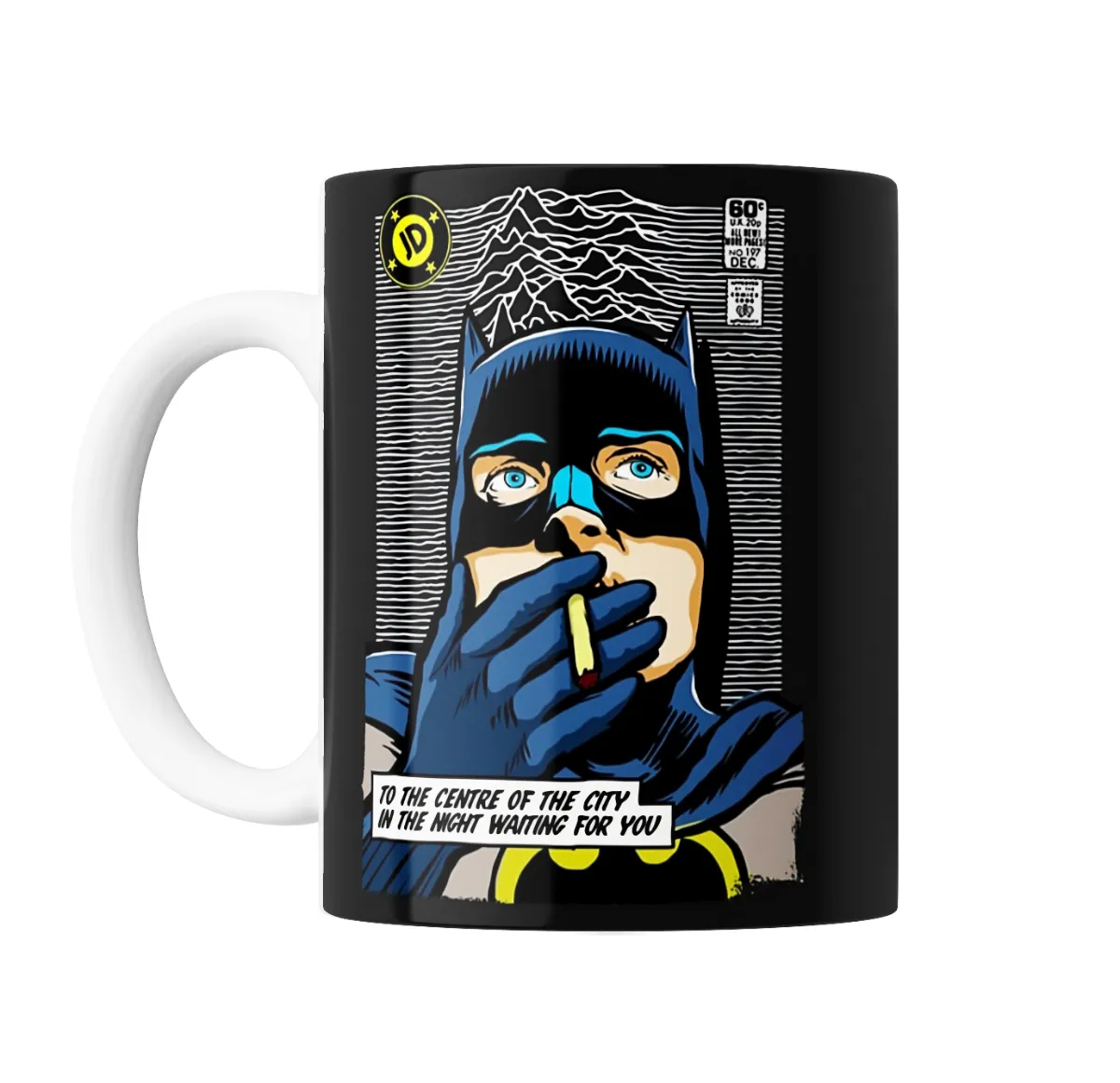 Taza de Cerámica Batman Parodia Unknown Pleasures - vista 2