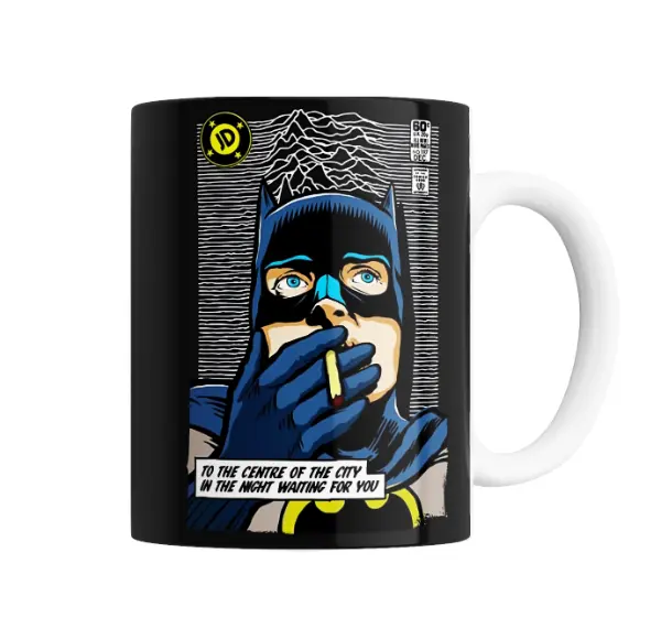 Taza de Cerámica Batman Parodia Unknown Pleasures