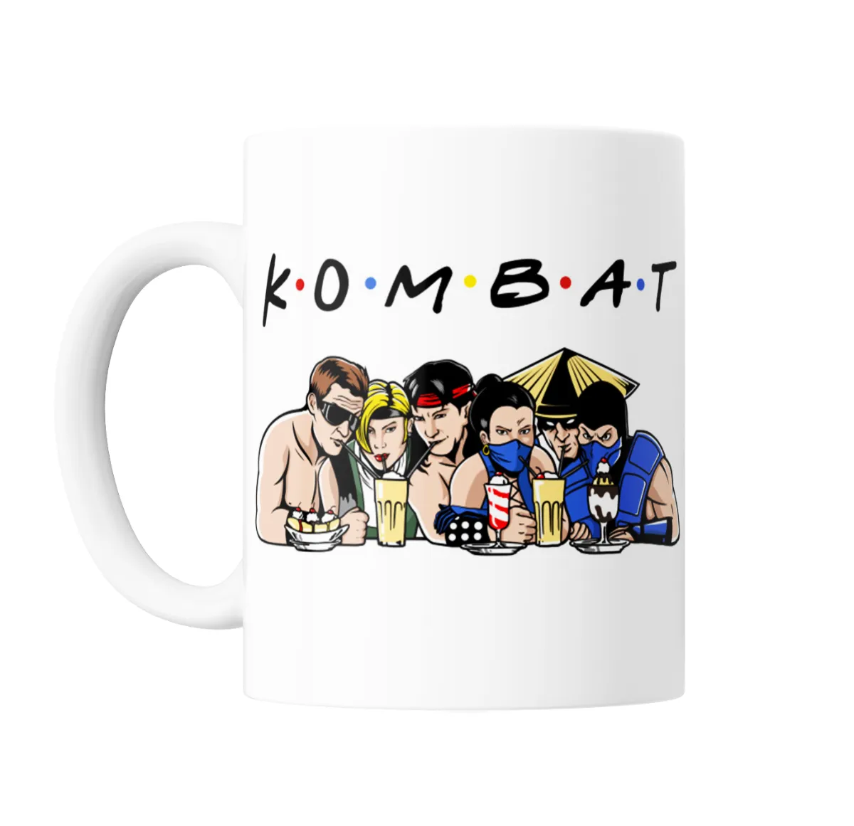 Taza de Cerámica Mortal Kombat Parodia Friends - vista 2
