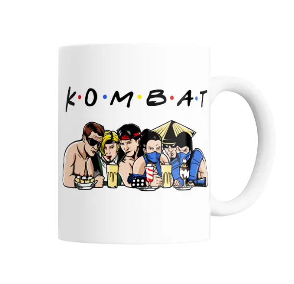 Taza de Cerámica Mortal Kombat Parodia Friends