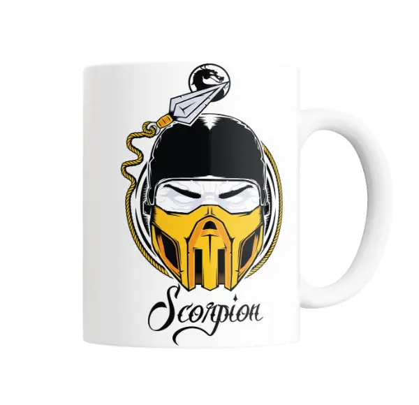 Taza de Cerámica Mortal Kombat Scorpion