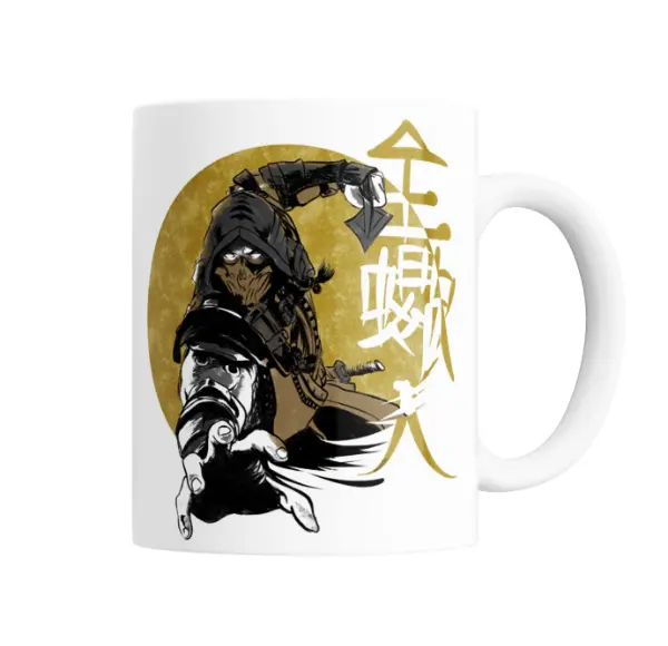 Taza de Cerámica Mortal Kombat Scorpion Japón