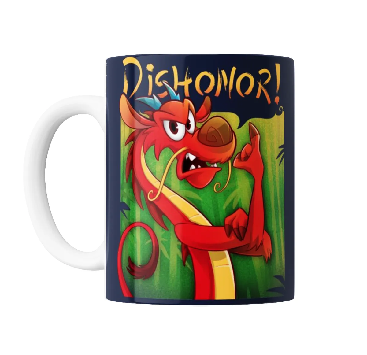 Taza de Cerámica Mulan Mushu Dishonor - vista 2