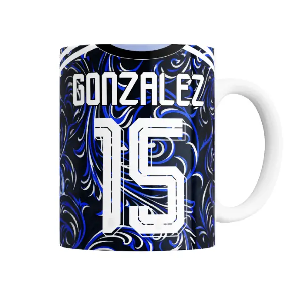 Taza de Cerámica Mundial 2026 Camiseta Suplente González 15
