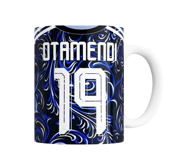 Taza de Cerámica Mundial 2026 Otamendi 19 Camiseta Suplente