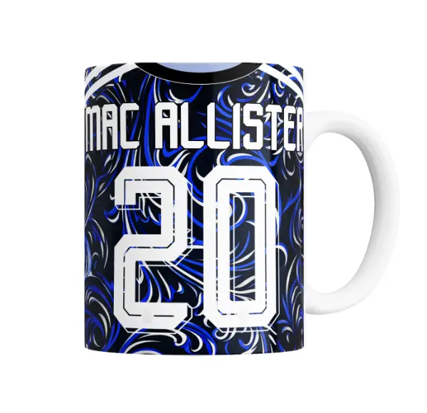 Taza de Cerámica Selección Argentina Mac Allister 20 Camiseta Suplente