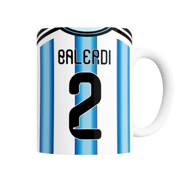 Taza de Cerámica Mundial 2026 Camiseta Titular Balerdi 2