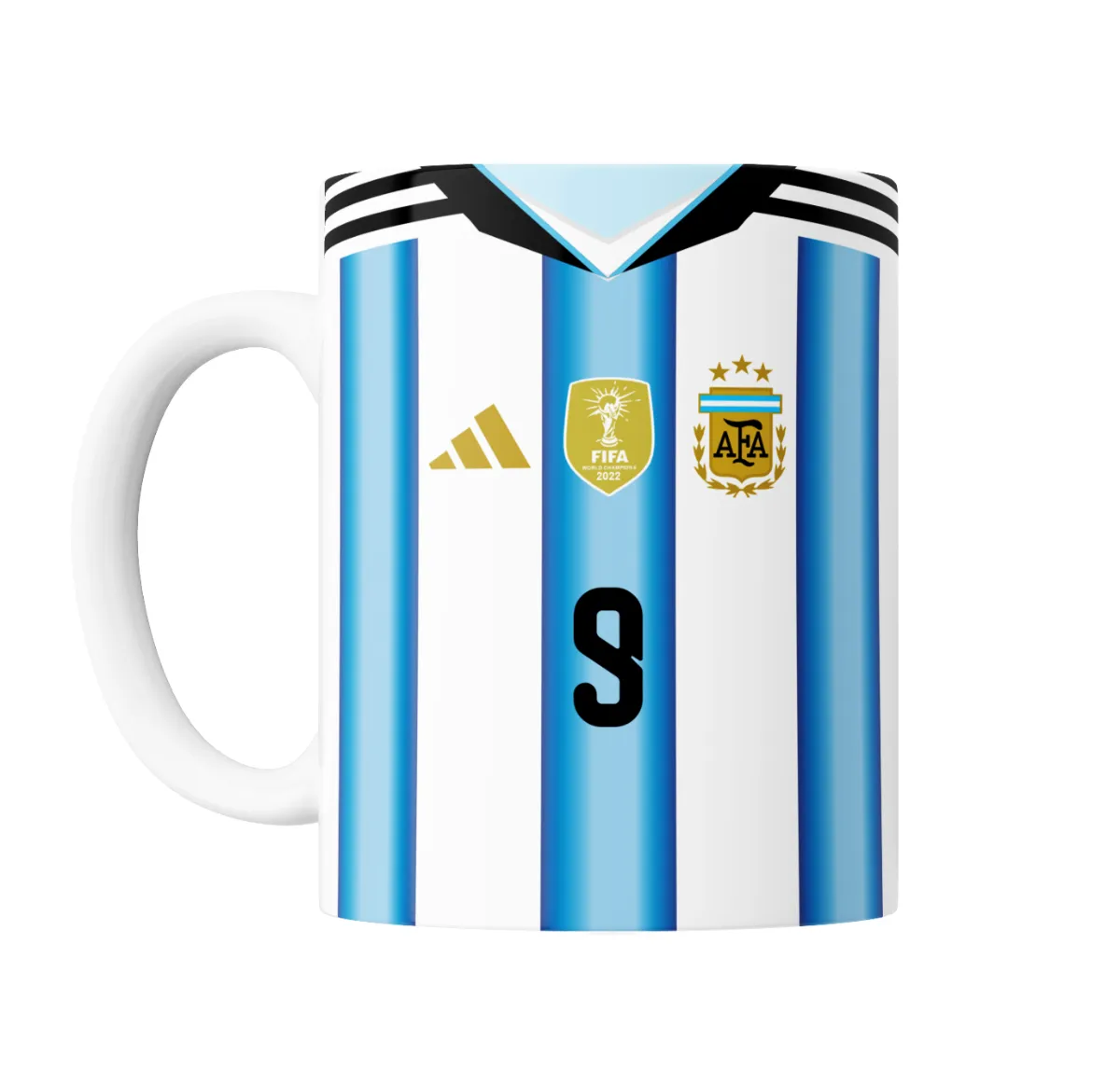 Taza de Cerámica Mundial 2026 Camiseta Titular Alvarez 9 - vista 2