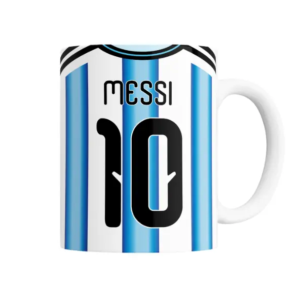 Taza de Cerámica Messi Camiseta Argentina Titular 10