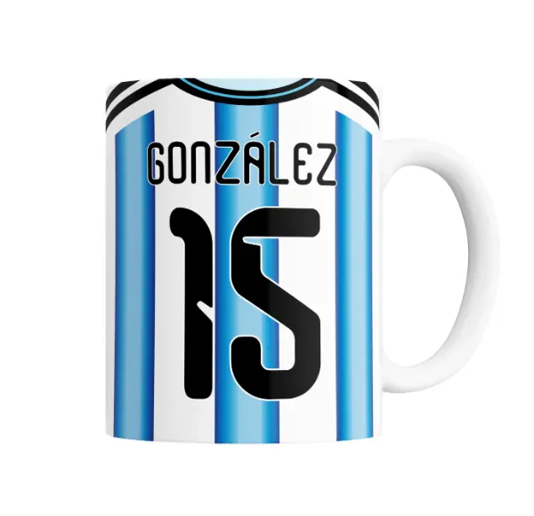 Taza de Cerámica Mundial 2026 Camiseta González 15