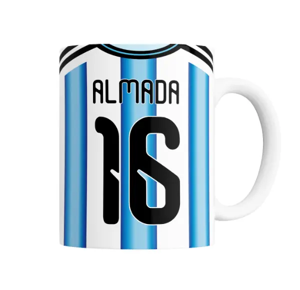 Taza de Cerámica Selección Argentina Camiseta Almada 16