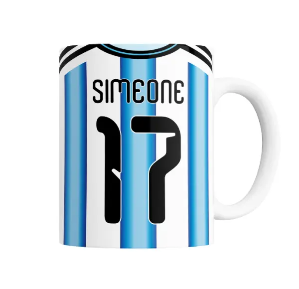 Taza de Cerámica Selección Argentina Camiseta Simeone 17