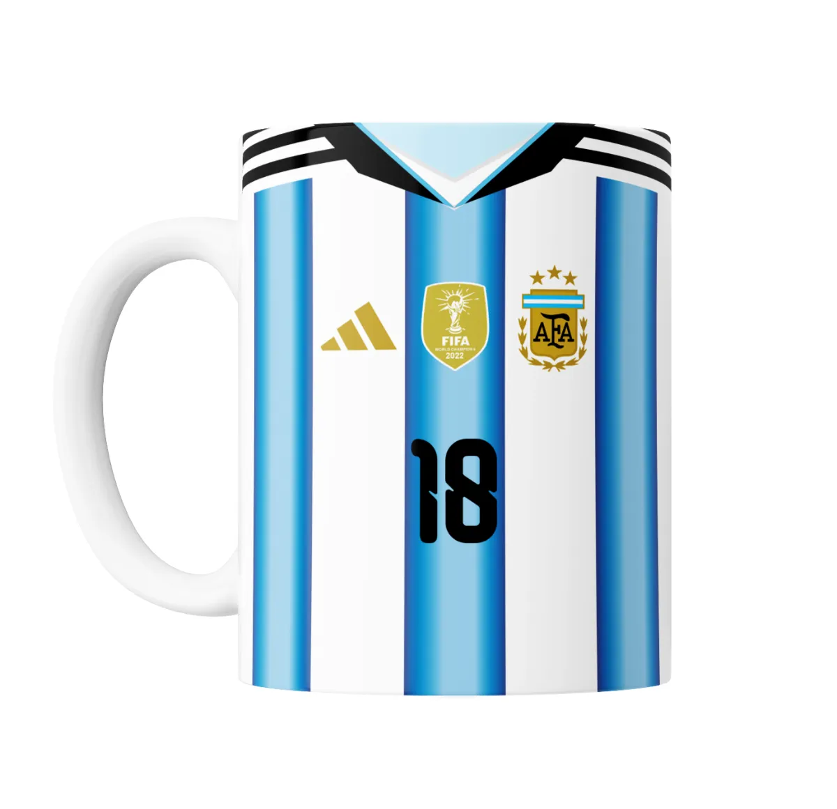 Taza de Cerámica Selección Argentina Camiseta 18 Paz - vista 2