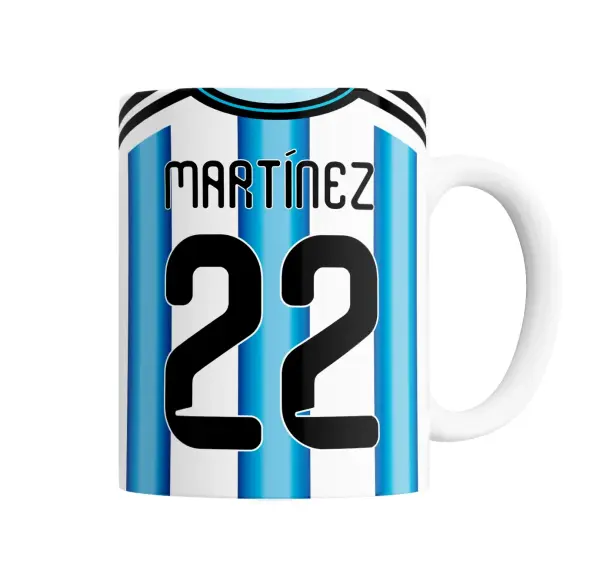 Taza de Cerámica Mundial 2026 Camiseta Titular Martínez 22