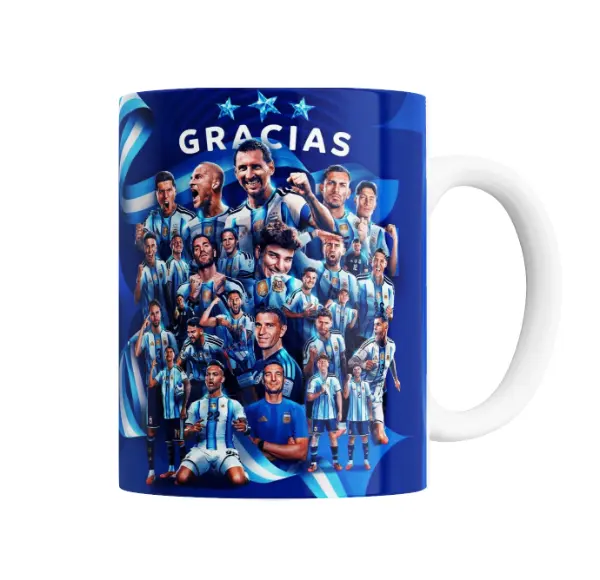 Taza de Cerámica Mundial 2026 Selección Argentina Gracias