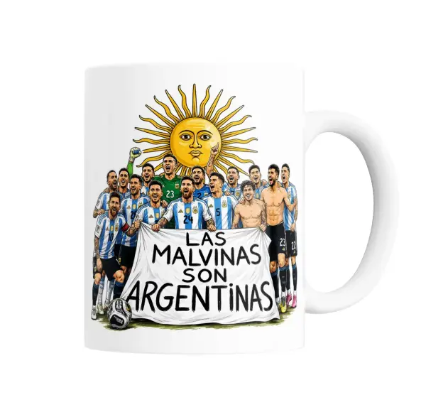 Taza de Cerámica Selección Argentina Las Malvinas son Argentinas
