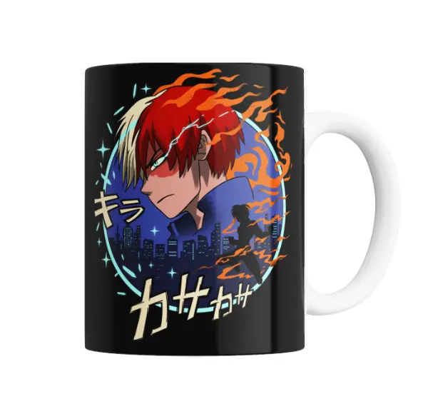 Taza de Cerámica My Hero Academia Todoroki Kiraka Fuego y Hielo