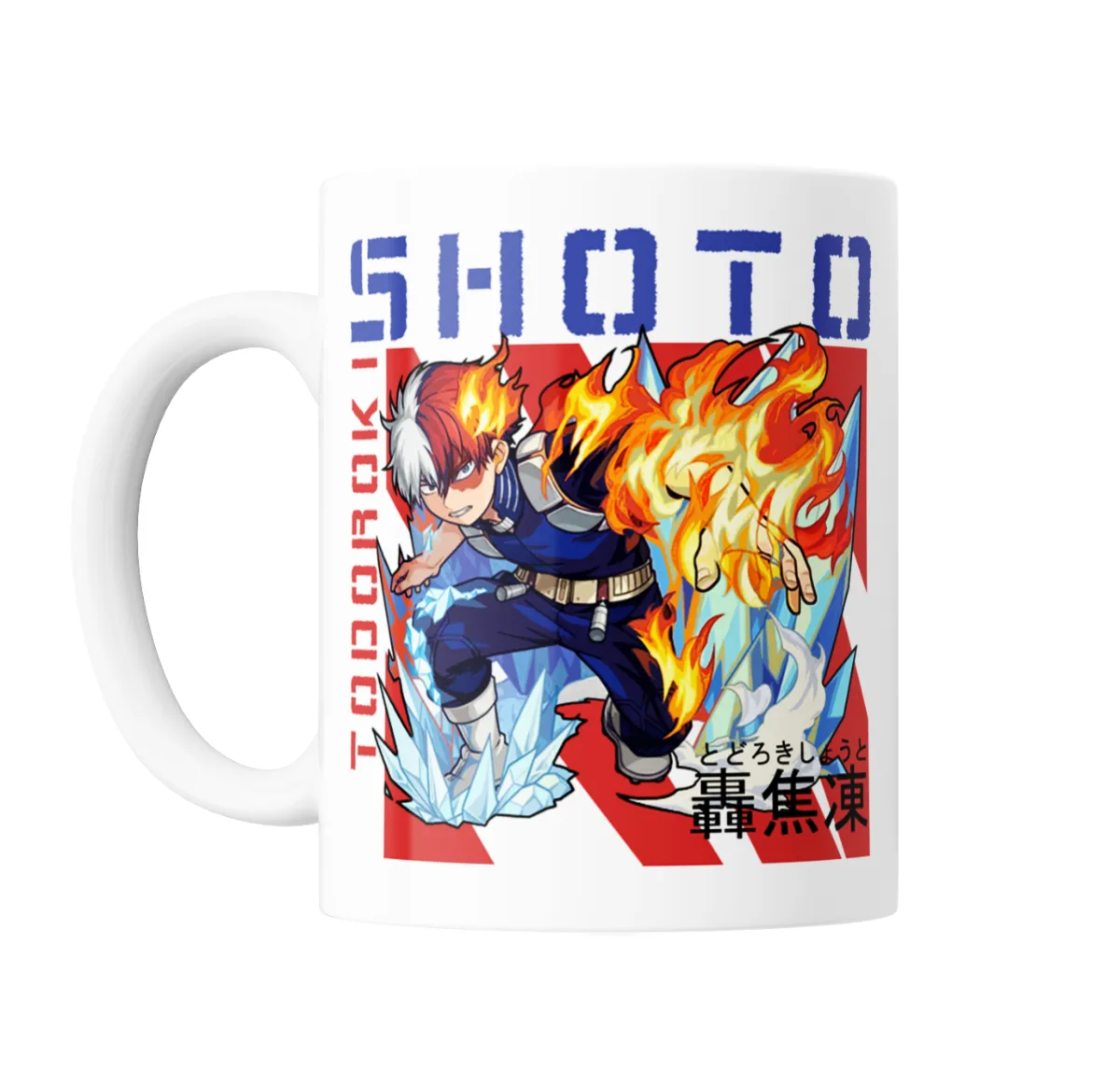 Taza de Cerámica My Hero Academia Shoto Todoroki Hielo y Fuego - vista 2