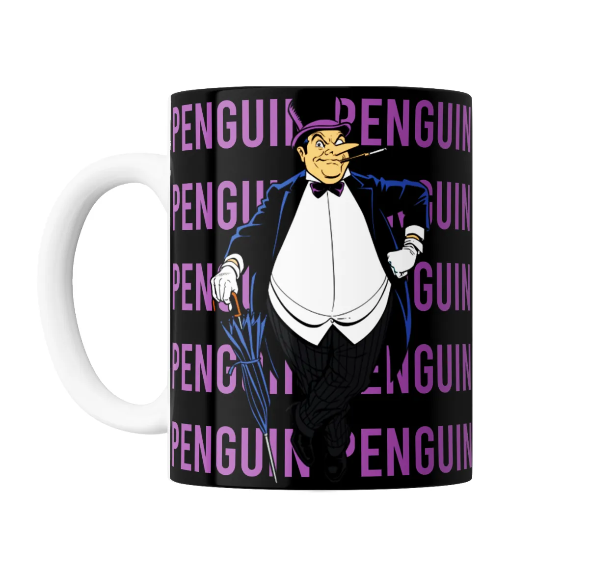 Taza de Cerámica Batman Penguin Pingüino Tipografía - vista 2