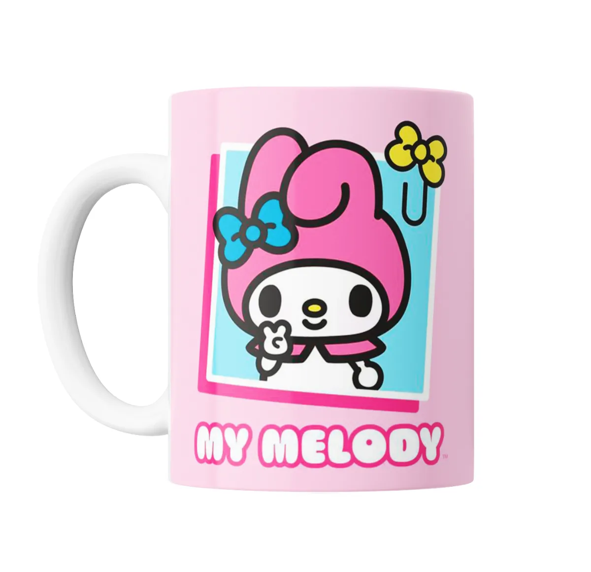Taza de Cerámica My Melody Cuadro Azul y Rosa - vista 2
