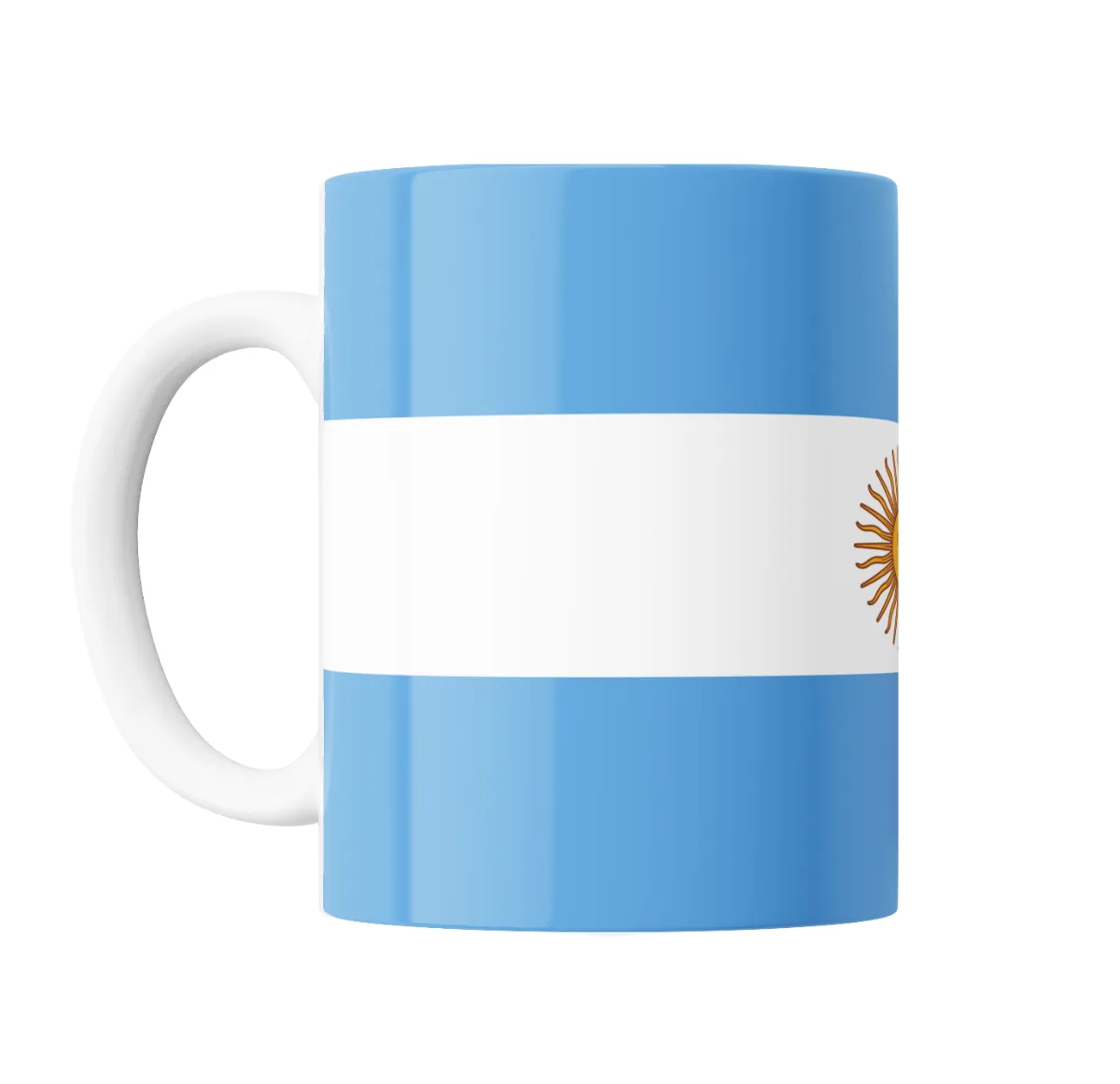 Taza de Cerámica Bandera Argentina con Sol de Mayo - vista 2
