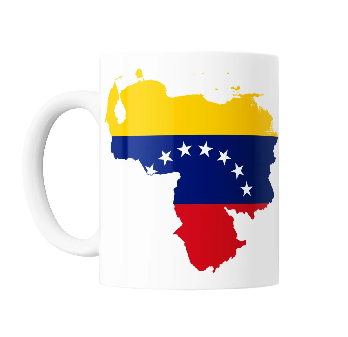 Taza de Cerámica Mapa de Venezuela con bandera - vista 2