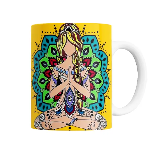 Taza de Cerámica Yoga Mandala Namaste
