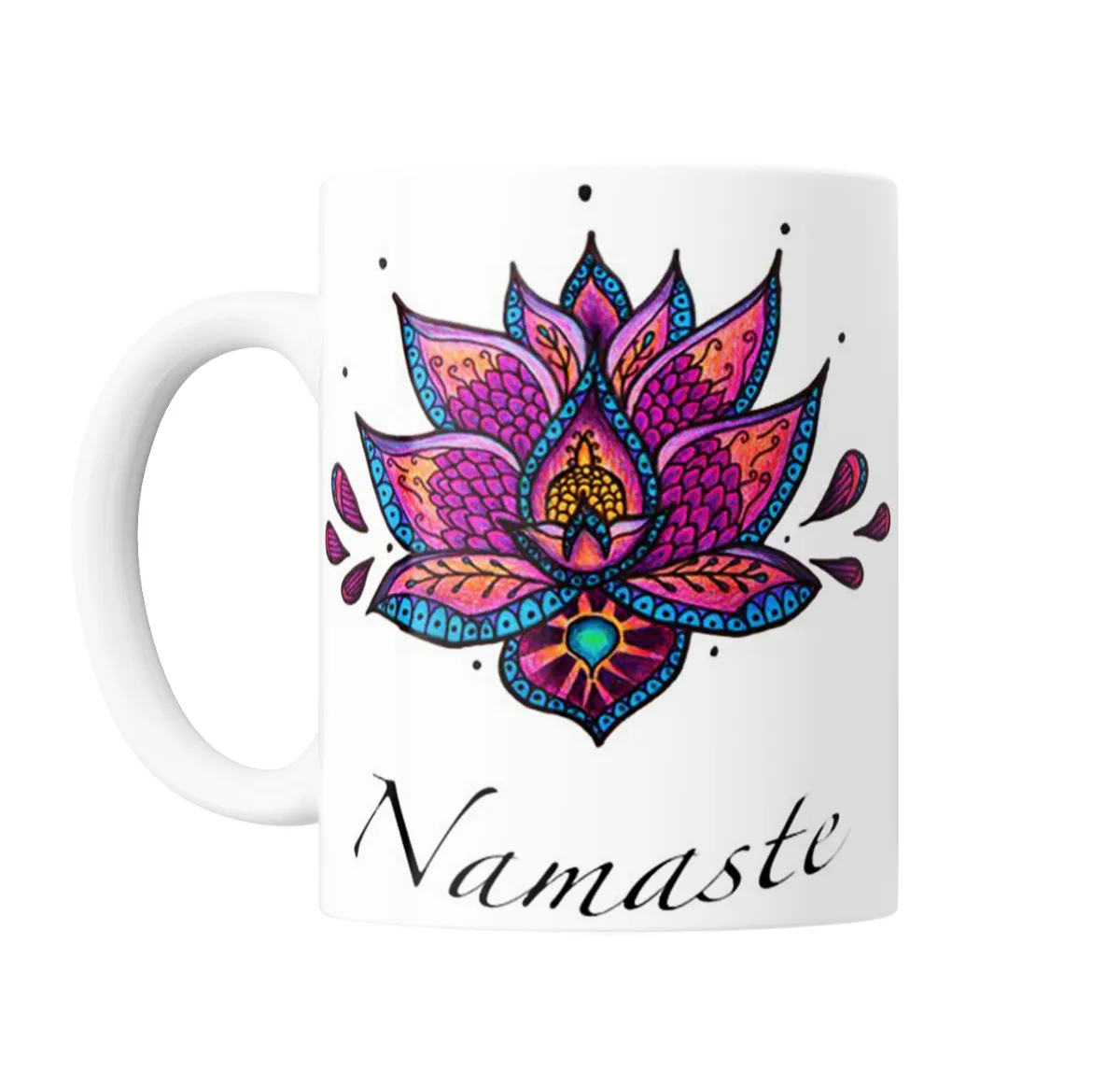 Taza de Cerámica Namaste Flor de Loto Mandala - vista 2