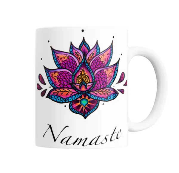Taza de Cerámica Namaste Flor de Loto Mandala