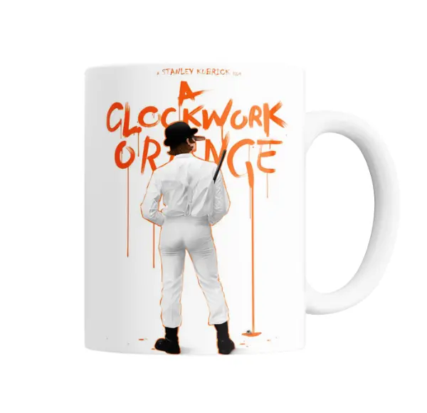 Taza de Cerámica Naranja Mecanica Alex DeLarge Poster