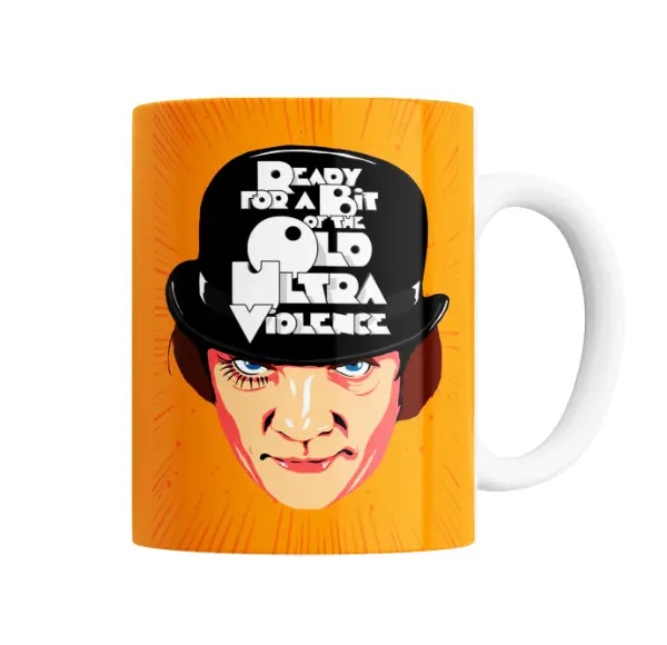 Taza de Cerámica Naranja Mecanica Alex Ready for a Bit of the Old Ultra Violence