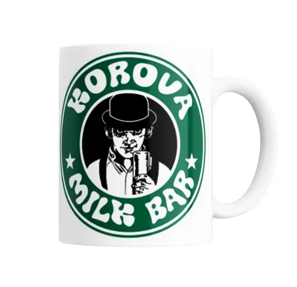 Taza de Cerámica Naranja Mecanica Korova Milk Bar